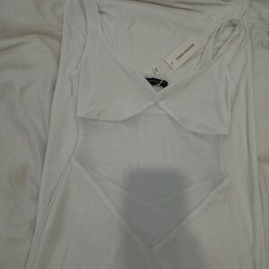 Naked Wardrobe Hourglass Mesh Dress - White